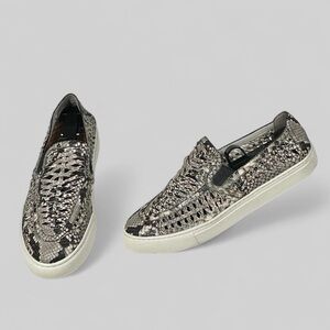 Tory Burch Snake Skin Slip On Sneakers